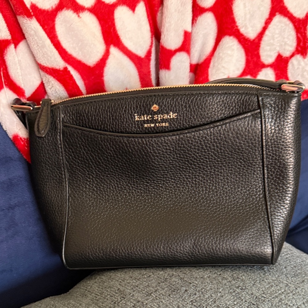 Kate Spade Black Pebbled Crossbody Bag